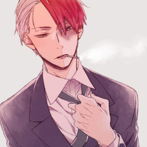 Shouto wallpaper suit smoking