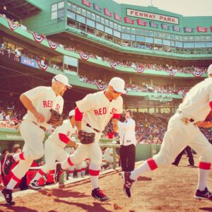 Fenway park with classic jerseys