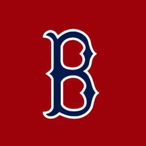 Red sox b logo with redbackground