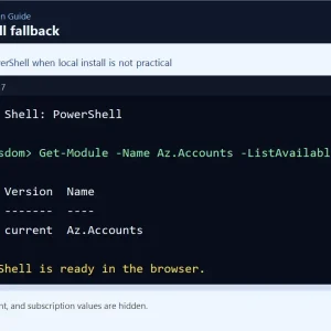 Azure cloud shell powershell az module