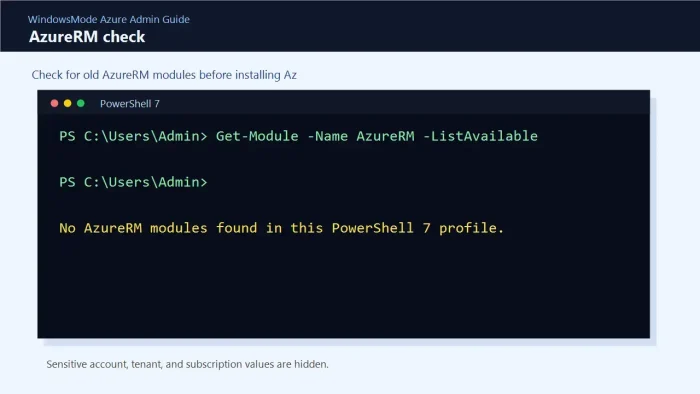 Azure powershell azurerm check windows - Azure PowerShell on Windows: How to install and use it