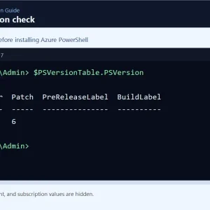 Azure powershell version check windows
