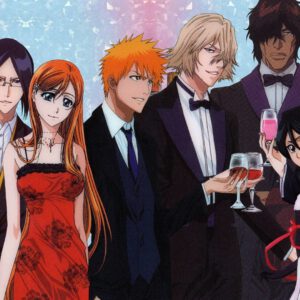 Bleach characters dressed for event