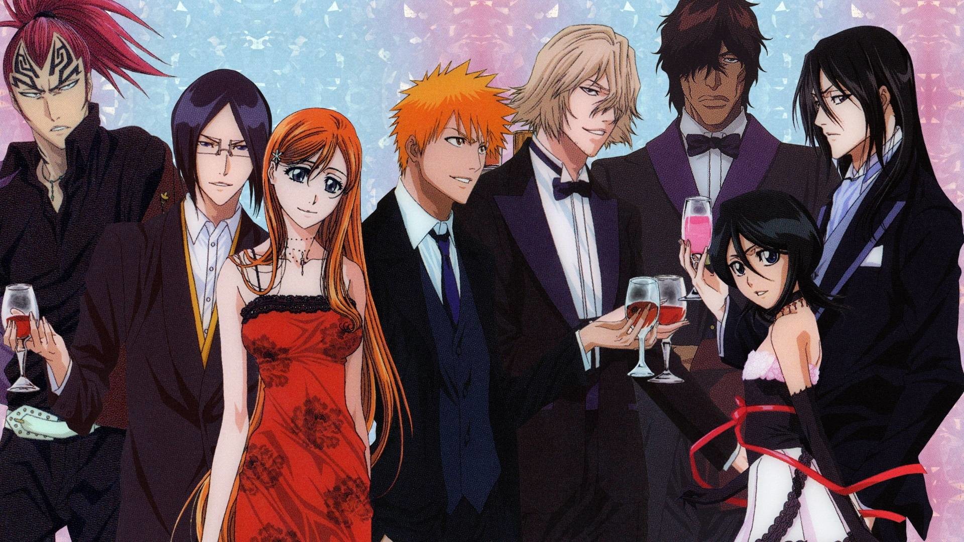 Bleach characters dressed for event