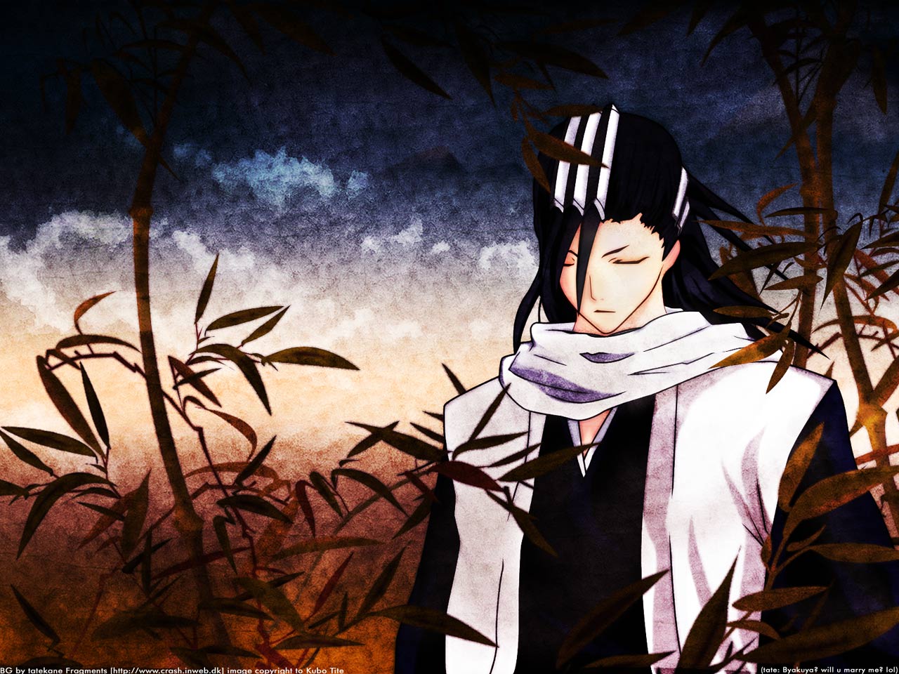 Byakuya eyes closed