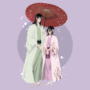 Byakuya with rukia happy scaled