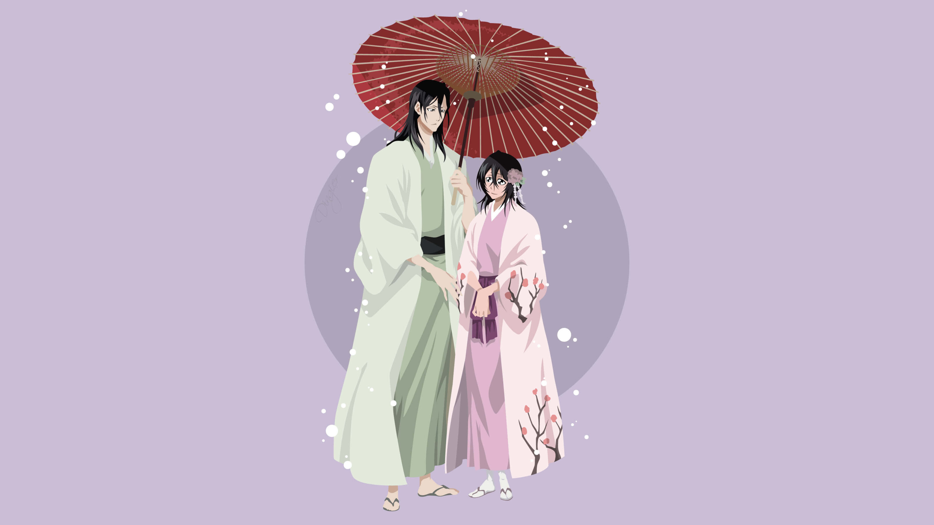 Byakuya with rukia happy scaled