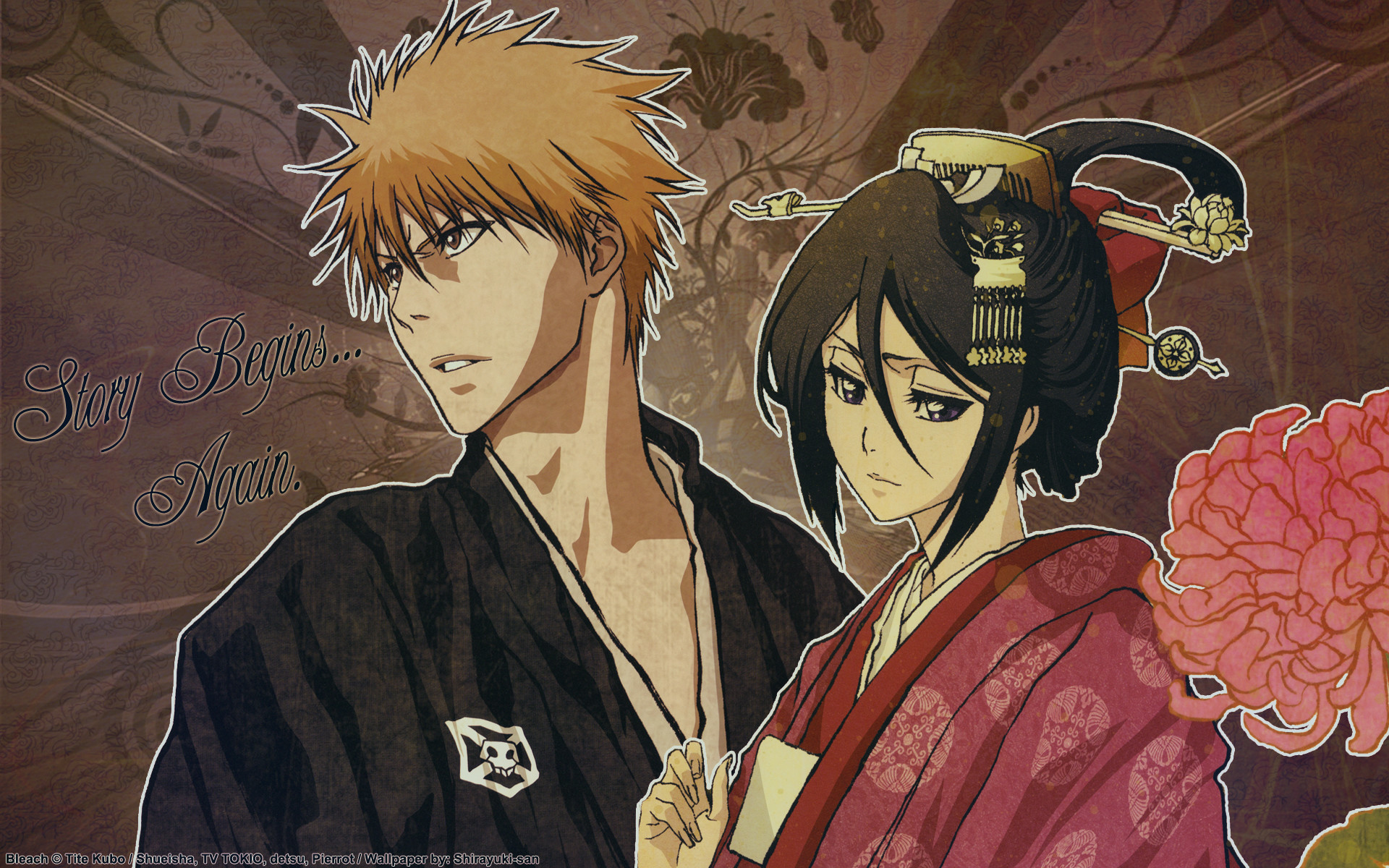 Ichigo with rukia