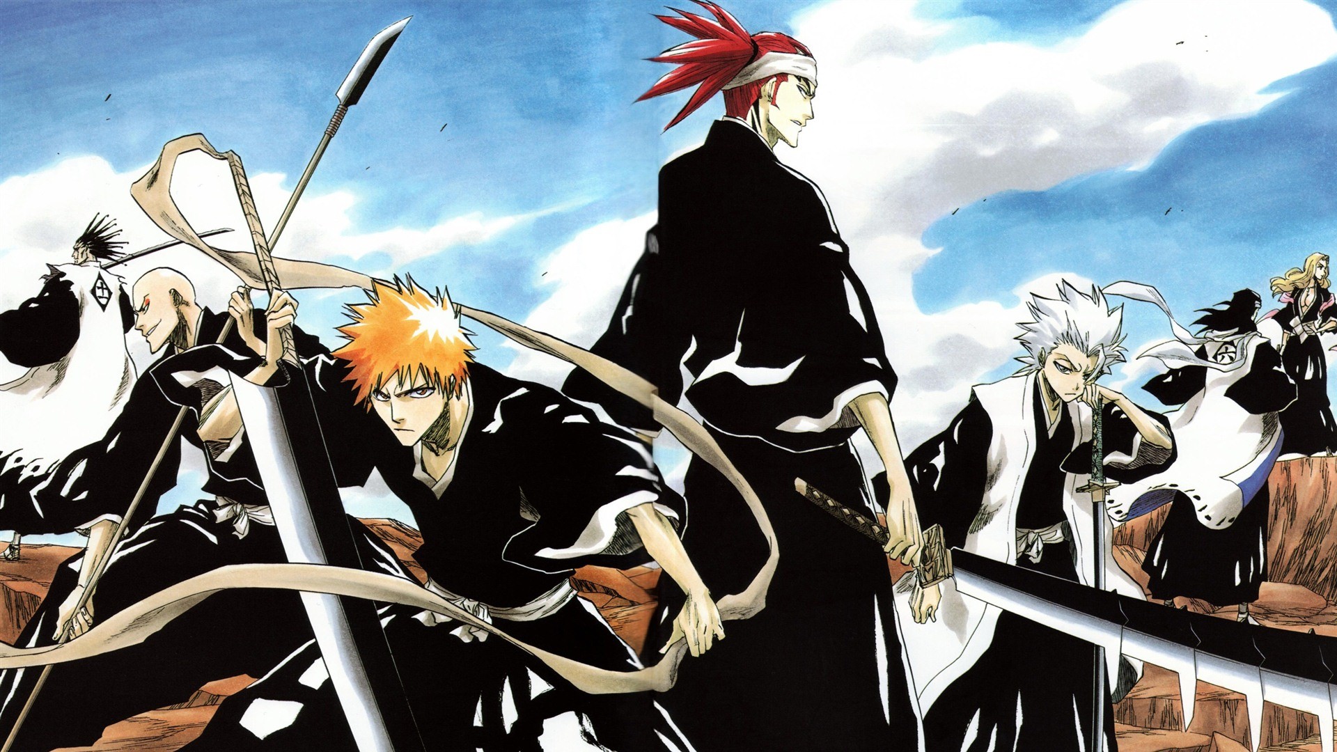 Ichigo with some captains