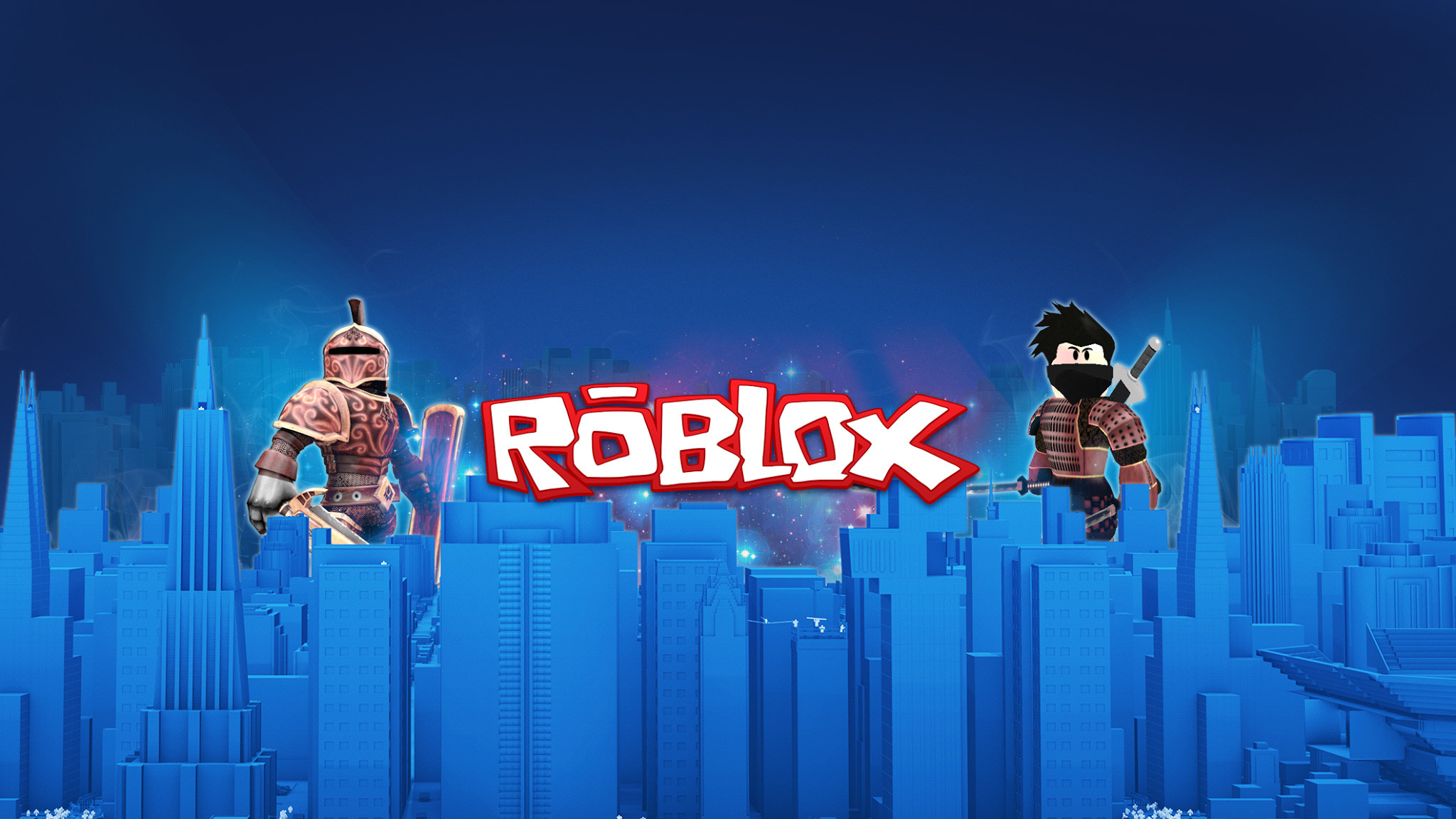 Roblox wide screen background blue