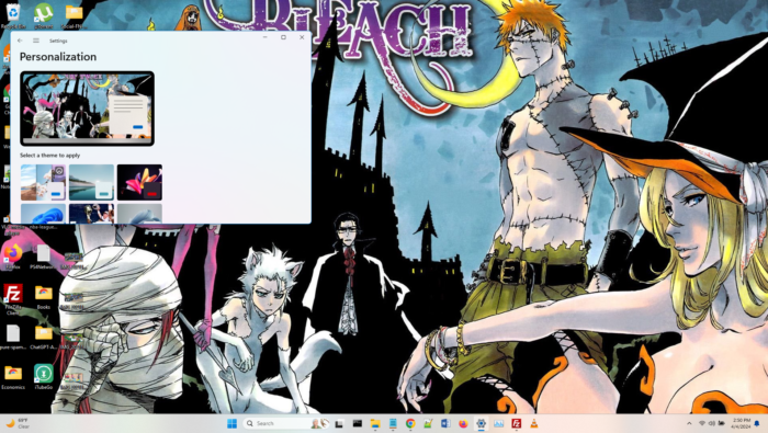 Screenshot of bleach anime theme