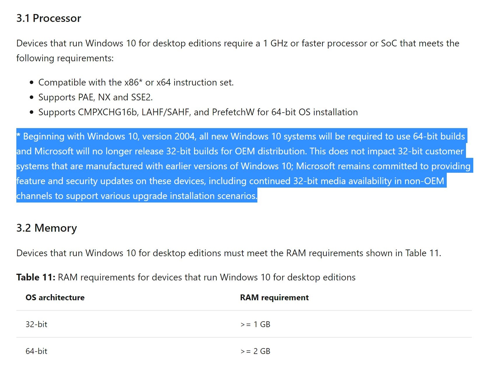 Microsoft kills off windows 10 32 bit 529978 2