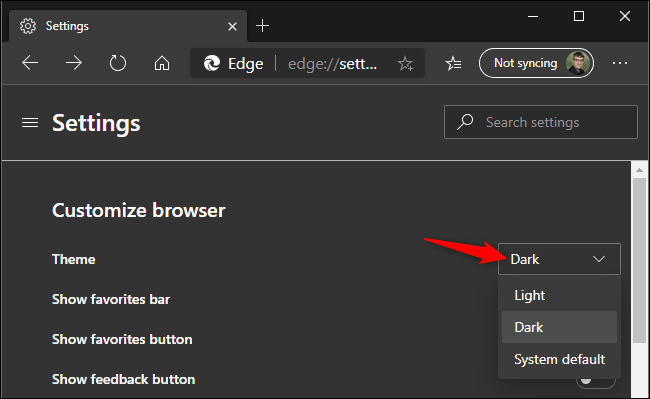 Edge Dark Mode Windows Mode