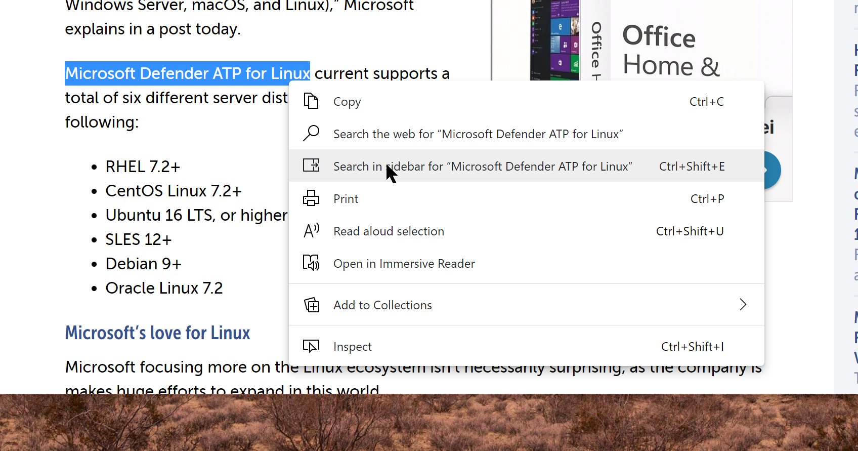 This is the new sidebar search for microsoft edge 530364 2