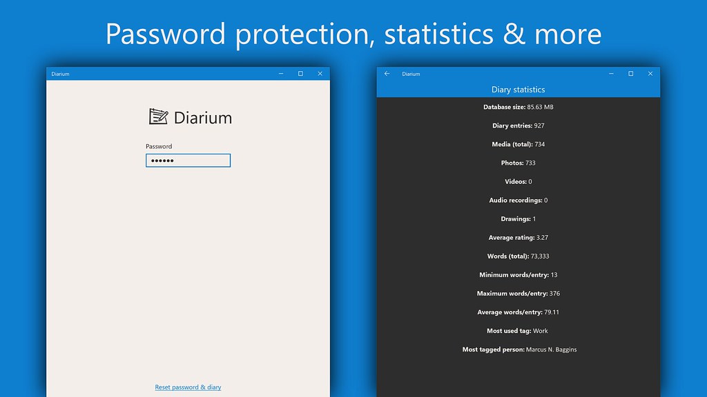 Diarium password protected