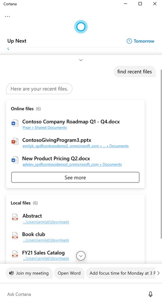 Microsoft announces new cortana skills in windows 10 531694 2