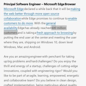 Microsoft edge used by 600 million customers google chrome still way ahead 531876 2