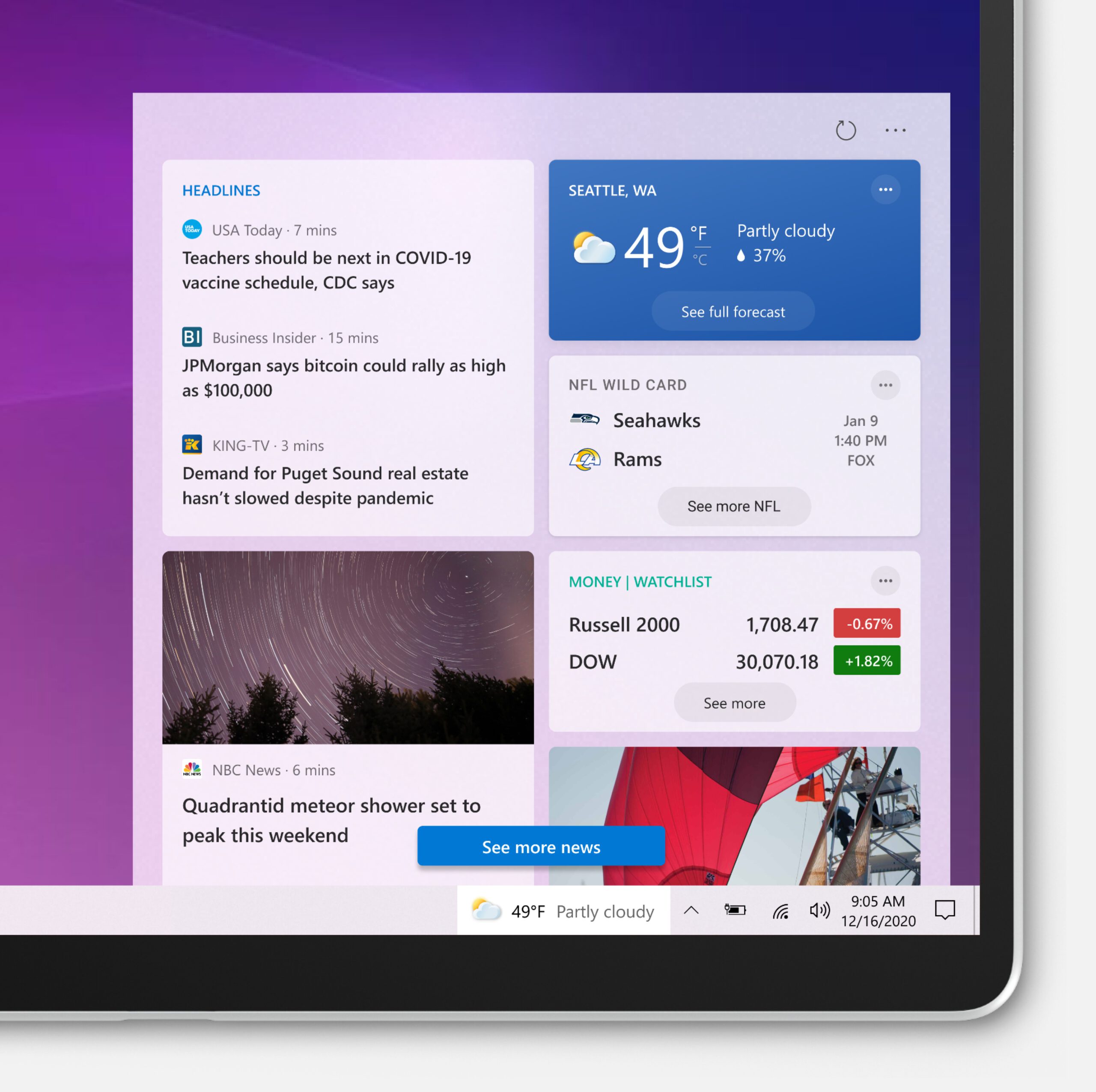 show weather forecast in taskbar windows 10