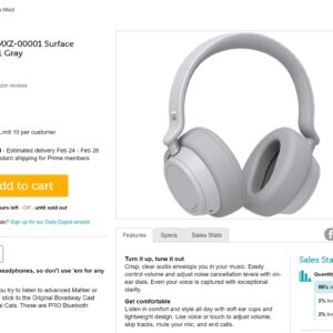 Microsoft surface headphones available at an unbelievable price for one day 532185 2