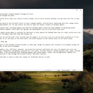 Windows 10 notepad to receive more frequent updates through the store 532444 2 scaled