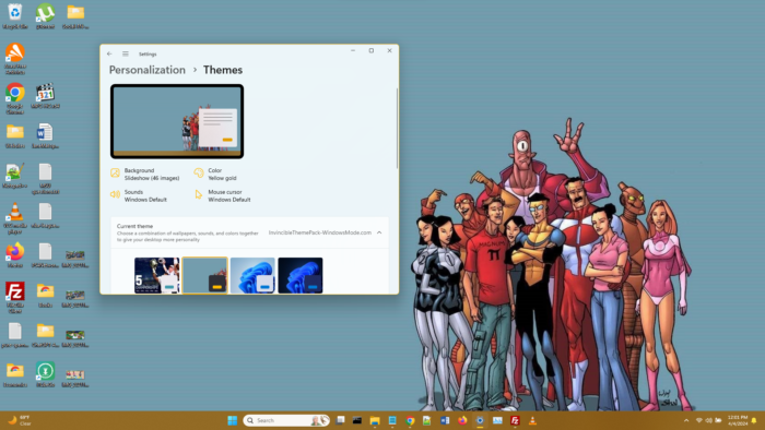 Screenshot invincible windows theme