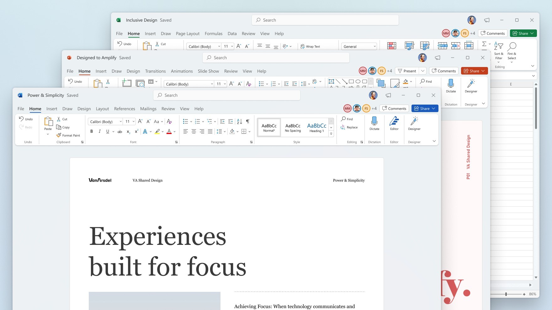 Microsoft Office Start Screen