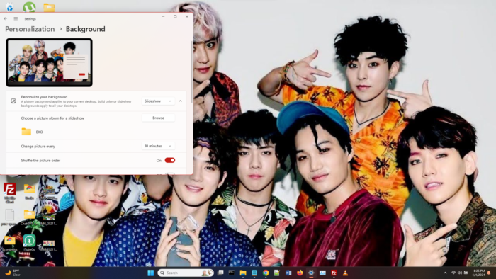 Screenshot of exo theme