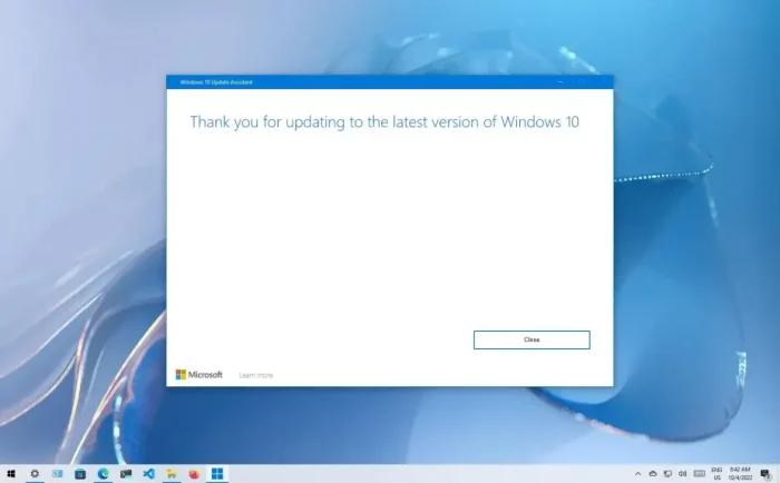 Windows 10 upgrade assistant tool