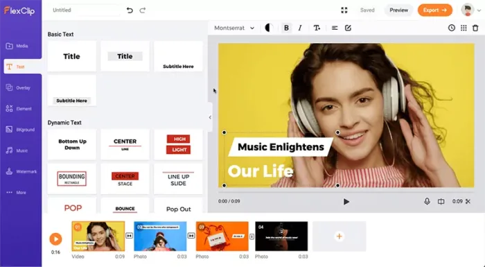 Flexclip screenshot