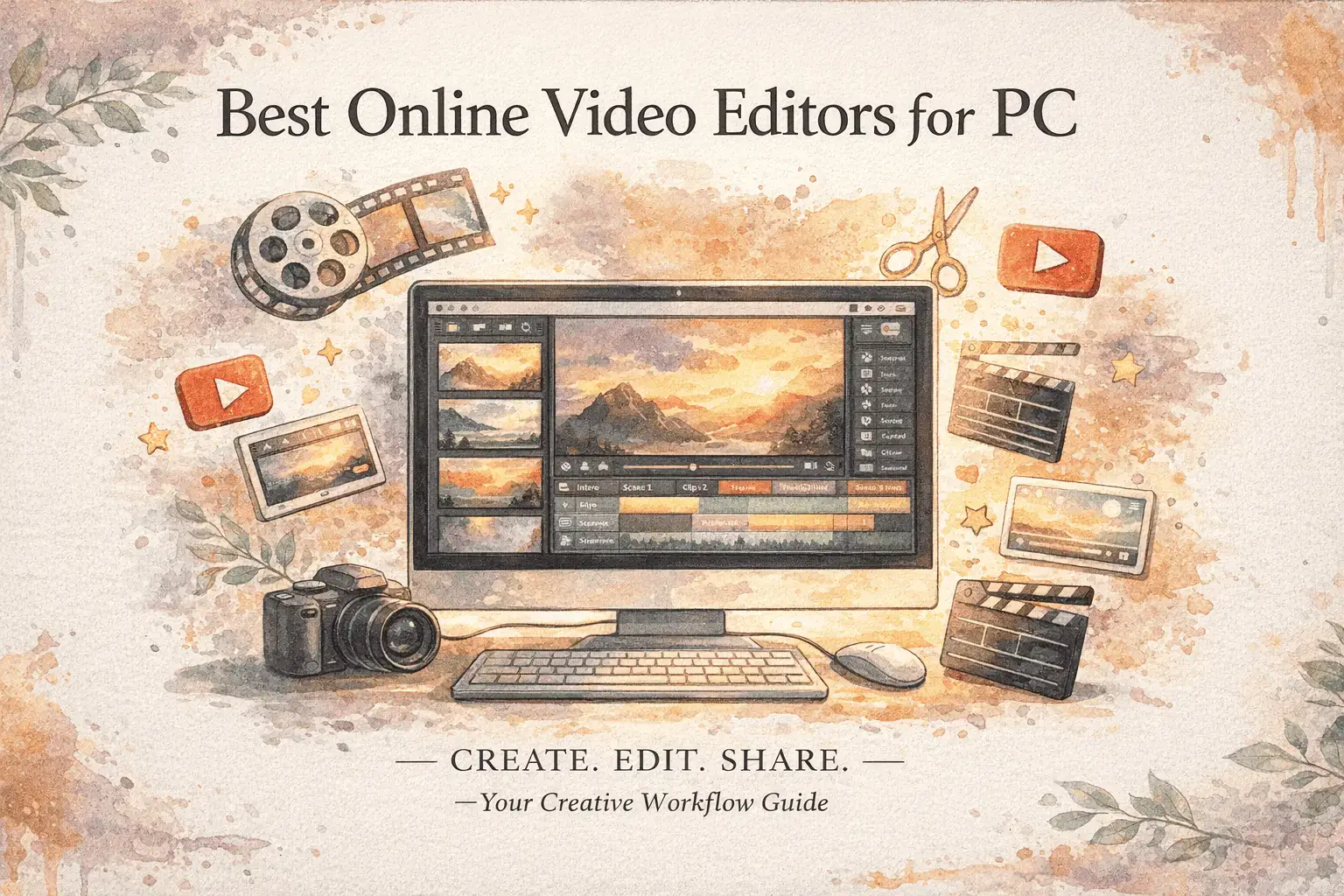 Top online video editors on pc cover - Top 10 Online Video Editors for Windows PC in 2025