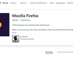 Mozilla firefox shows up in the windows 11 app store