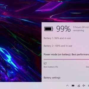 This makes sense battery percentage should be in the windows