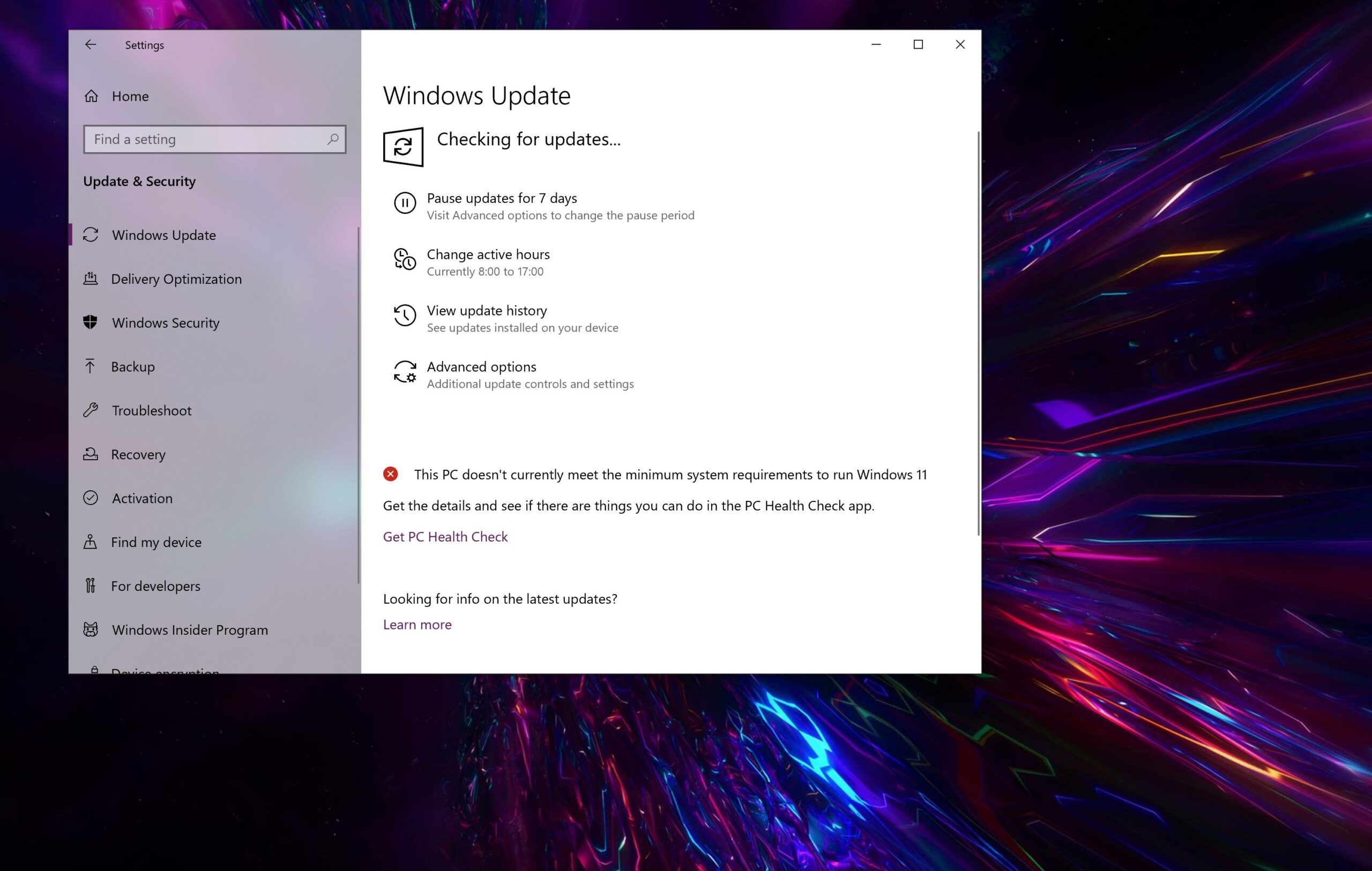 How to download the windows 10 november 2021 update