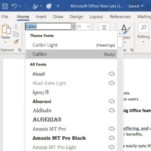 Microsoft office now lets users sync their fonts