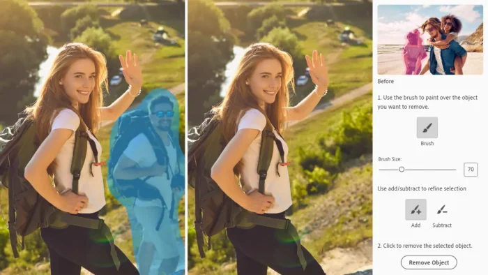 Remove person background