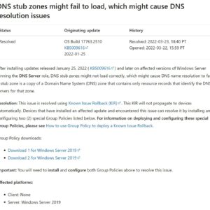 Microsoft says previous cumulative updates cause windows server errors