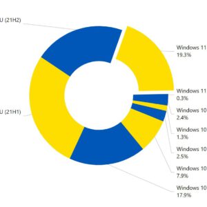 Windows 11 adoption increases windows 10 version 21h1 still number