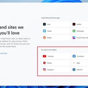 Windows 11 get started app updated with pinned site suggestions