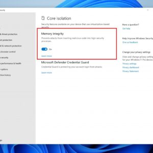 Microsoft announces memory integrity improvements in windows 11