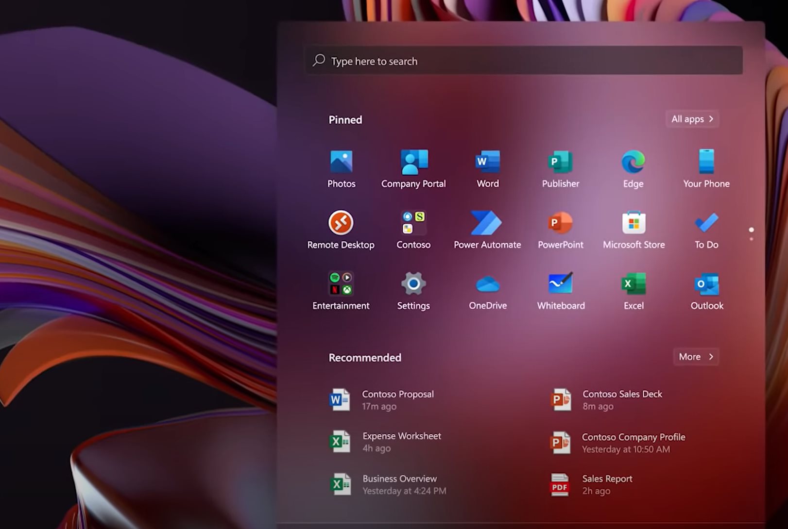 Microsoft highlights start menu folders in windows 11