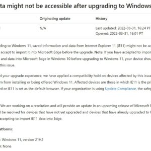 Microsoft warns of internet explorer bug after windows 11 upgrade