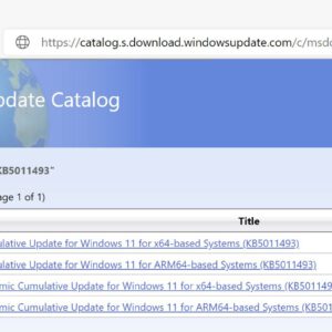 Windows update catalog makes the switch to https