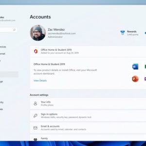 Windows 11 gets a new account settings page