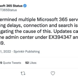 Microsoft 365 goes down for some investigation already underway