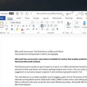 Microsoft is bringing word text predictions to mac users