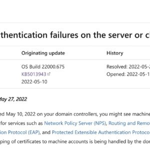 Microsoft releases new updates to fix windows authentication issues
