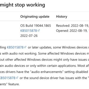 Microsoft confirms audio bug in windows 10