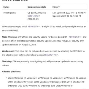 Microsoft confirms new problem with windows updates