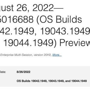 Microsoft releases windows 10 cumulative update kb5016688