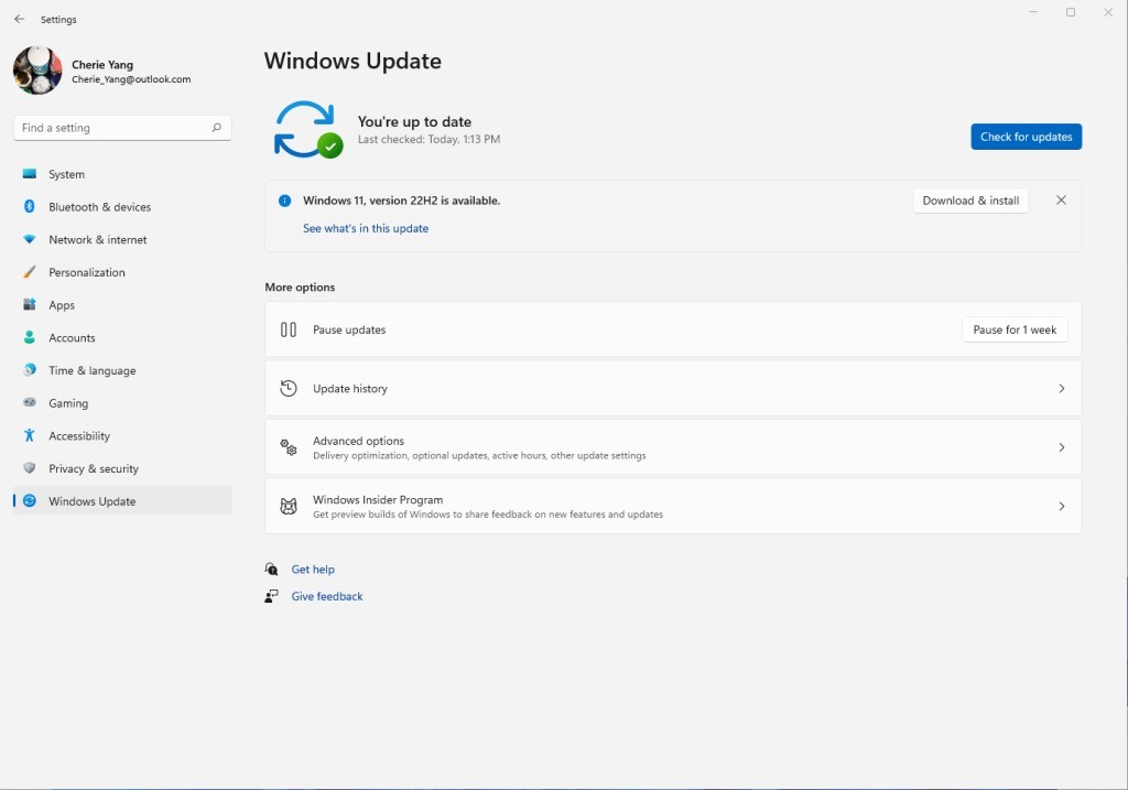 How to download the new windows 11 2022 update